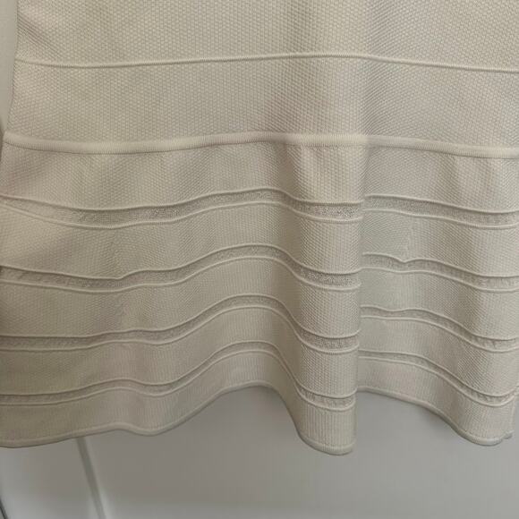 Ronny Kobo Womens White Metalic Striped Fit & Flare Hase Mini Dress Size XS - Picture 7 of 16